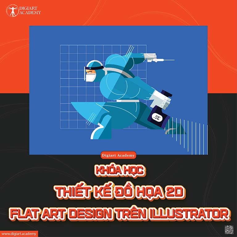FLAT ART DESIGN TRÊN ILLUSTRATOR