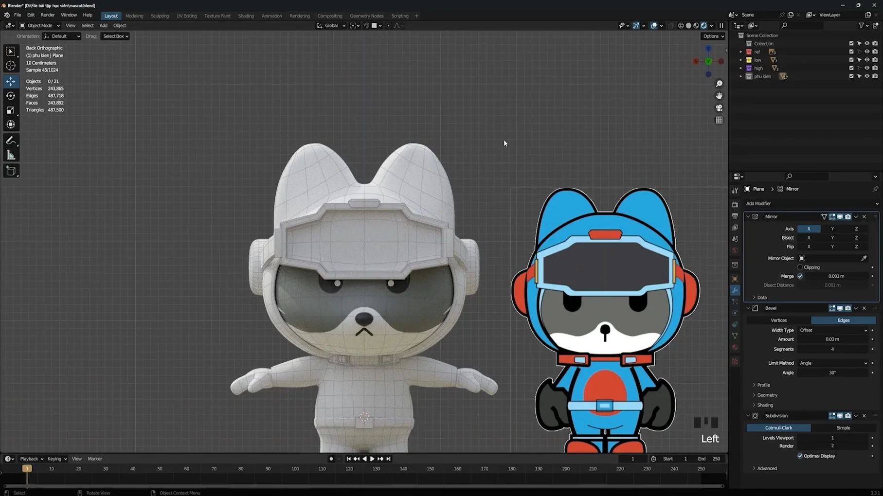 3D BLENDER : CARTOON CHARACTER MODELING