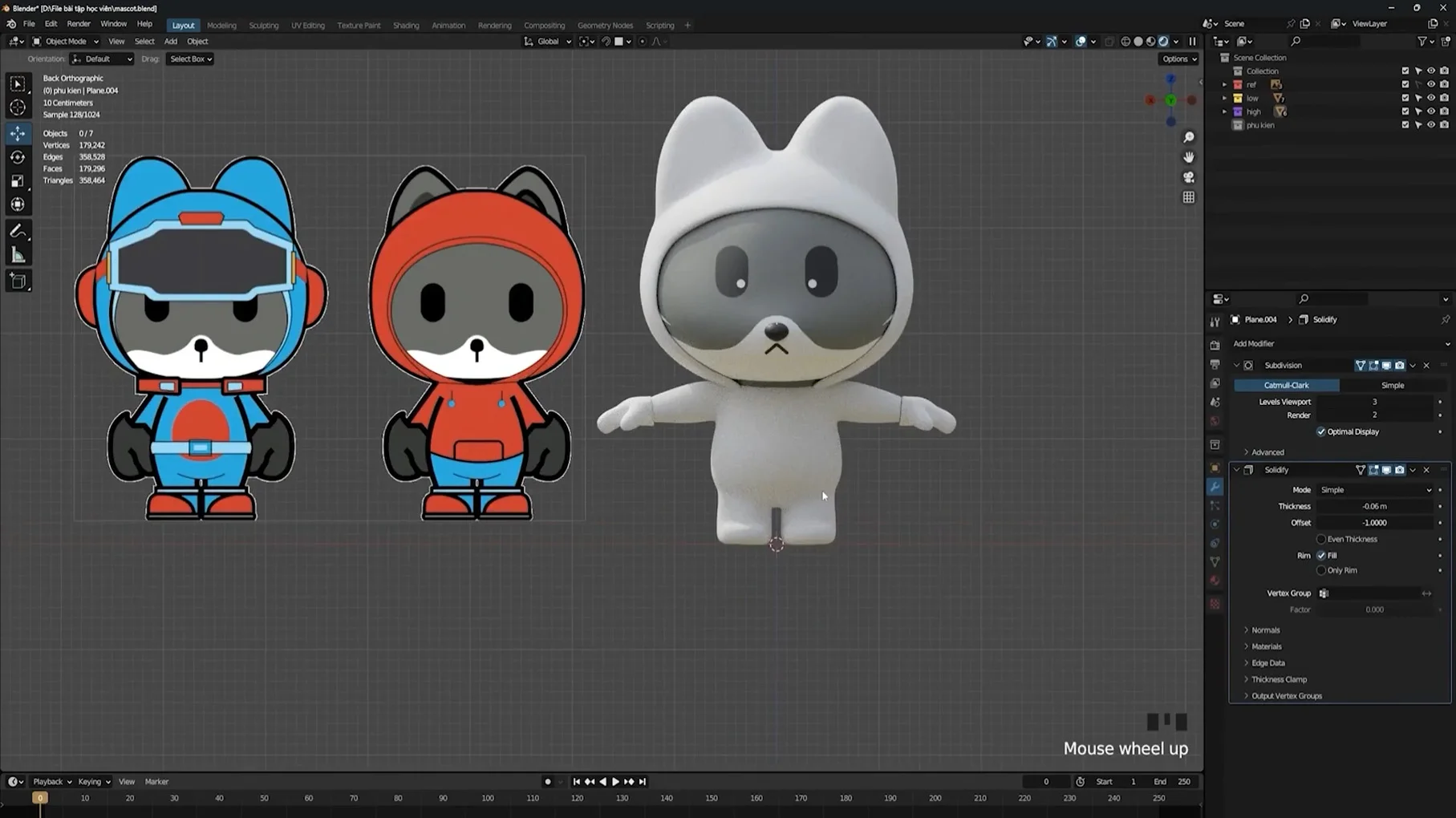 3D BLENDER : CARTOON CHARACTER MODELING